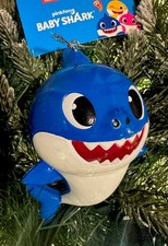 2026 Nickolodeon Blue PinkFong Baby Shark Christmas Tree Ornament New w Tag picture