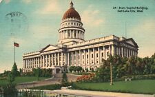 Postcard UT Salt Lake City Utah State Capitol 1952 Linen Vintage Old PC e8637 picture
