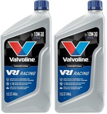 Valvoline VR1 Racing SAE 10W-30 Motor Oil 1 QT Quart Pack of 2 Racing Oil picture