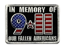 in Memory of 911 Our Fallen Americans Patch [3.5 X 2.5 Hook Fastener M9] picture