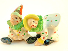 Vintage Circus Clowns Playing Souvenir Zoo Cincinnati OH Salt and Pepper Shakers picture