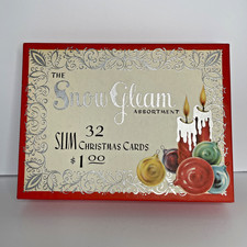 Vintage Hawthorne Sommerfield CHRISTMAS Card Box Décor EMPTY 11.5 x 8.5
