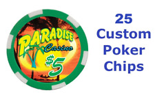 25 Custom Poker Chips : Both sides printed in Full Color with your designs picture