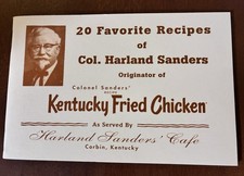 Colonel Sanders 20 Favorite Recipes Booklet Sanders Cafe Corbin KY KFC NEW picture