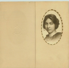 Beautiful Young Woman 1910's Mounted Portrait Photograph picture