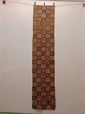 Antique Rare Hand Made African Raffia Congo Traditional Cloth Textile Runner picture