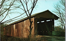 Postcard Busching Covered Bridge Ripley County Indiana IN picture