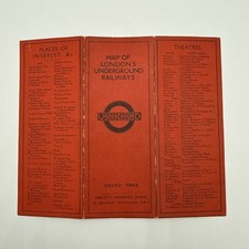 1931 F.H. Stingemore London Underground Pocket Map Red Cover Pre-Beck Allen picture