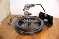 Vintage industrial pulley light lamp arm Packard GM motors Cord Winder antique  picture