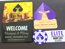 🎰3 ELITE + ULTRA GUEST Carnival Cruise Line CASINO Players Club magnet plaques picture