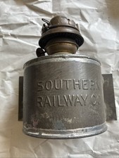 Antique~ SOUTHERN RAILWAY~~ Kerosene Lamp Font & Burner~Plume & Atwood Mfg Co picture