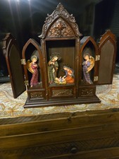 VTG Roman Inc. Fontanini Religious Nativity Triptych Style Folding Door Altar picture