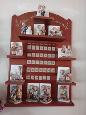 MJ Hummel Danbury Mint Perpetual Calendar Wall Shelf Display with 12 Figurines picture