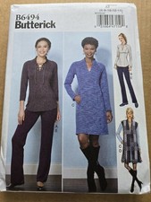 Butterick Sewing Pattern  B6494 BP306 Outfits Raglan Sleeve Dress Vest sz 6-14 picture