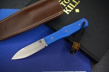 NEW Jack Wolf x LT Wright USA Vampire Hunter Blue G10 w/ Leather Sheath & Bead picture