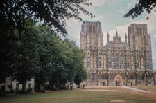 Wells Cathedral View from Cathedral Green of the west front of Wel- 1960 Photo picture