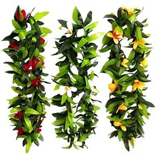 DALJIAFA Hawaiian Leis Tropical Luau Hawaii Necklace Women Flower Green Leaf ... picture