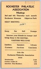 K32/ Rochester New York Postcard c1930s Philatelic Association Stamps 462 picture
