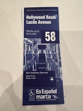 MARTA Bus Route 58 Map - Hollywood Road / Lucile Avenue Schedule picture