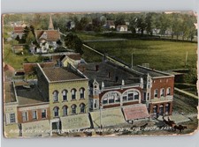 c1908 Bird's Eye View Main Street Robinson Illinois IL Crawford County Postcard picture