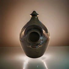 Jugtown Pottery Birdhouse Frogskin Glaze Signed Pamela Owens Seagrove NC 8