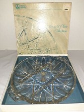 Vintage Anchor Hocking Crown & Olive 9.5 In. Round Relish Tray W/Box picture