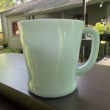 VINTAGE 50s TURQUOISE DELPHITE BLUE Fire-King BEVERAGE GLASS COFFEE MUG D Handle picture