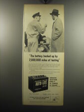 1957 Auto-Lite Battery Ad - The Battery backed up by 2,000,000 miles of testing picture