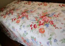 Vintage Ralph Lauren Southampton floral queen flat sheet bedding cottage flowers picture