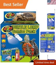 Elegant Turtle Lamp Combo: Energy-Saving Halogen & UVB Light for Healthy Shells picture