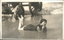 Ostende Bathing Beauty c1910 GREAT IMAGE Real Photo Postcard bhn #1 picture