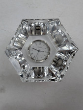Baccarat Malmaison Abysse Desk Clock Hexagon picture