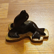 Dark Seal or Sea Lion Figurine on Base - Sealife Animal Figurine Decor 3