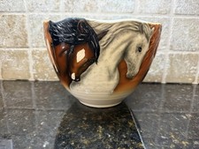 Vtg. Rare Horse Bowl Equestrian 1991 Happy Appy Valley Studio 9” Kentucky Derby picture