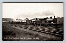 L.&N.W. British Royal Train near Crewe May 5th 1904 Vintage Postcard picture
