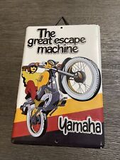 Yamaha Motorcycle Embossed Metal Sign Vintage Style The Great Escape Machine picture