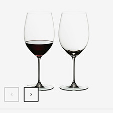 RIEDEL Veritas Cabernet/Merlot Stemmed Wine Glasses Set of 2 Clear picture