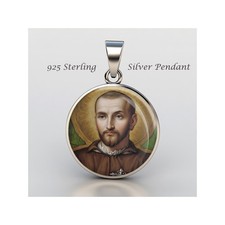 Saint Jean De Lalande 925 Sterling Silver Christian Medal picture