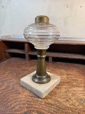 Antique 1800’s Whale Oil / Kerosene Lamp  Marble Base   No Cracks.  No 1 Sized picture