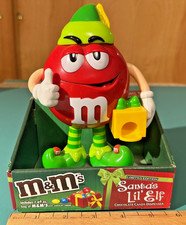 M&M’s Santa’s Lil’ Elf  Red Limited Edition Character Figure Candy Dispenser NEW picture