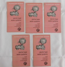 5 Vintage Fairbanks Morse Ejector Type Water Systems Brochures picture