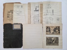 c1890 antique PUZZLE SCRAPBOOK by HAZEL HAMMER magic tricks rebus hidden picture picture
