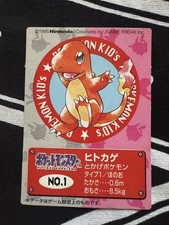 Pokemon Kids Card Charmander No.1 1996 Nintendo Japanese Vintage Collectible picture