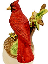 Milano Porcelain Music Box Sculpture by Eda Mann Red Cardinal Made in Korea picture