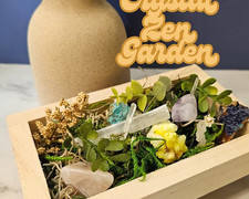 Crystal Zen Garden DIY Kit – Mini Meditation Garden with Crystals, Moss, and Box picture
