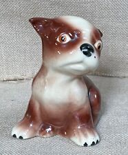 Vintage Shawnee Pottery Brown Cream Puppy Dog Planter Kitsch picture