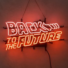 Back To The Future Neon Sign Light Beer Bar Pub Real Glass Wall Decor 24x20 picture
