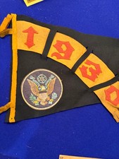 Vintage Felt Pennant FT. HARRISON IND. Sewn Letters 1930 US Seal Fort Benjamin picture
