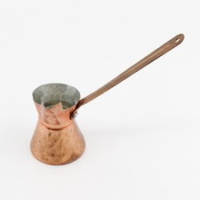 Vintage Copper Turkish Coffee Pot Cezve Ibrik Long Handle Unbranded picture