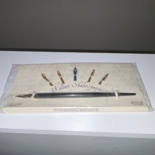 Shakespeare Birthplace Trust Metal Fountain & Dip Pen Set with Multiple Nibs picture